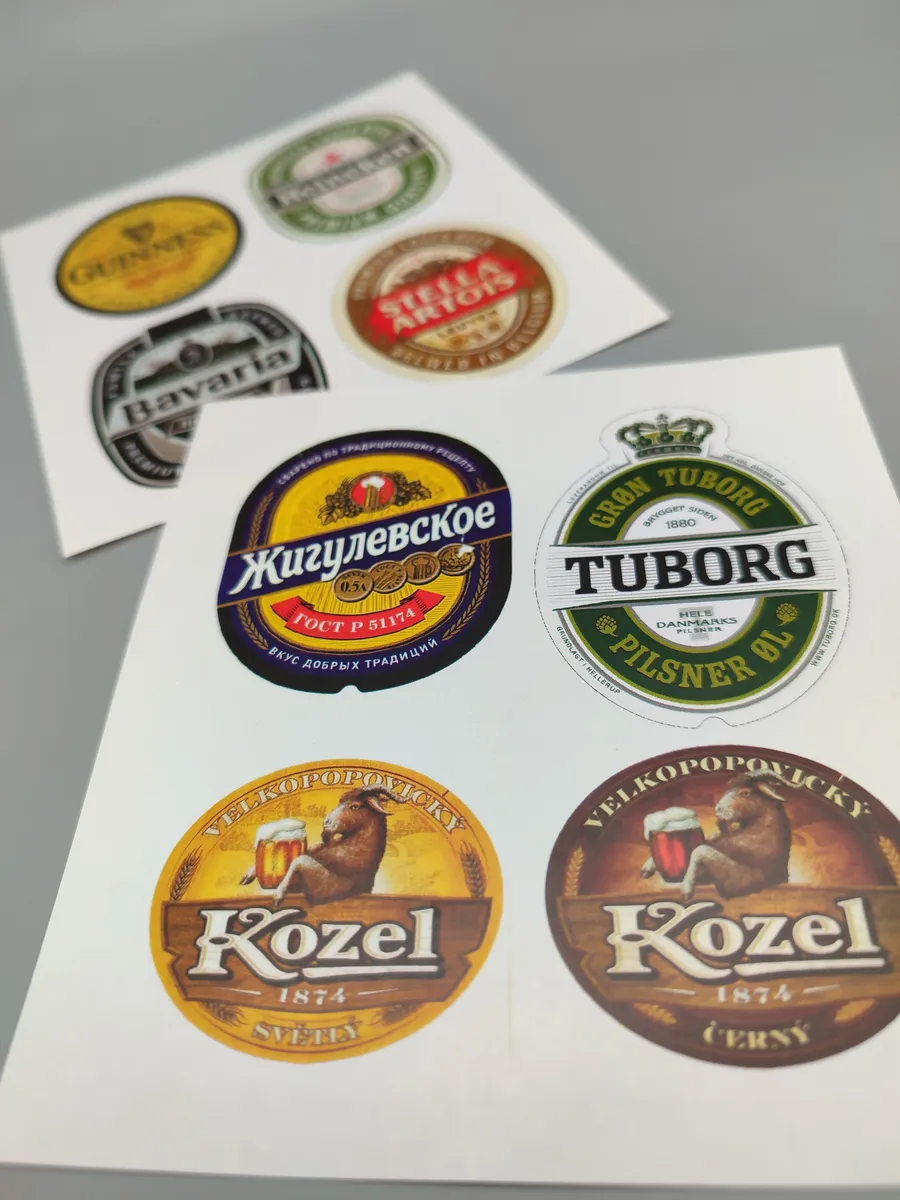Наклейки для мыла на пиво НЕ ВЫРУБНЫЕ, 40 шт.