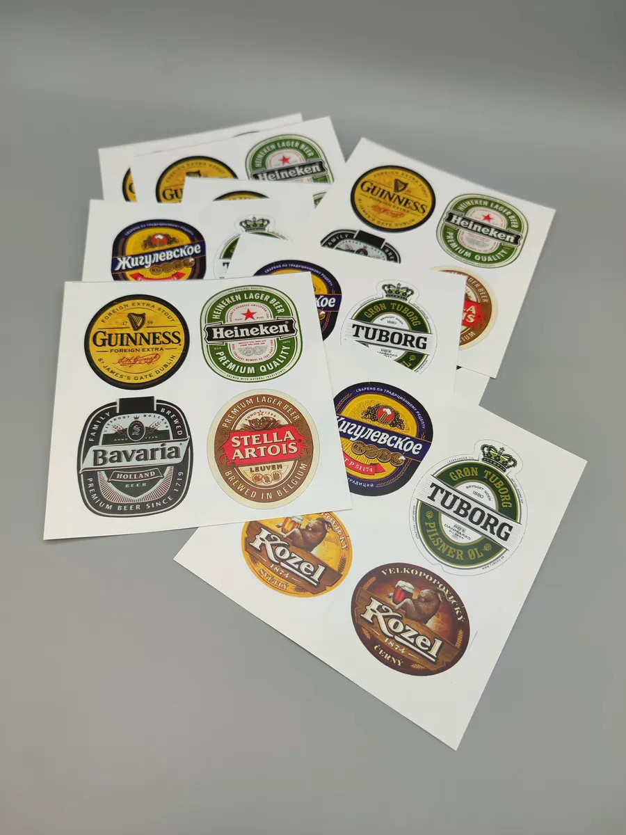 Наклейки для мыла на пиво НЕ ВЫРУБНЫЕ, 40 шт.