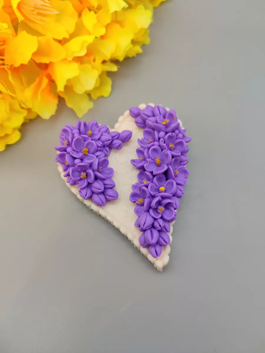 Силиконовая форма 8 и сердечко с сиренью