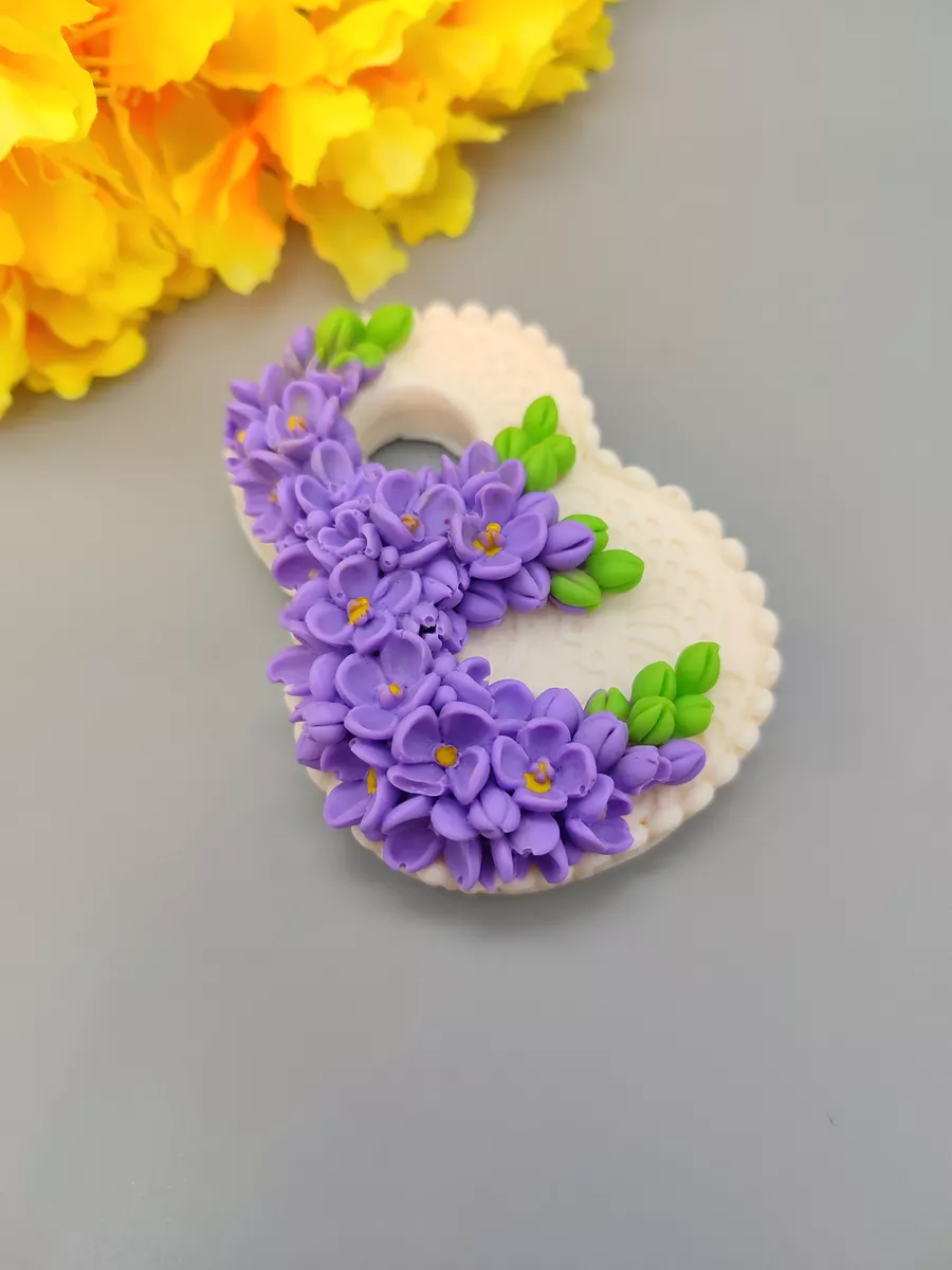 Силиконовая форма 8 и сердечко с сиренью