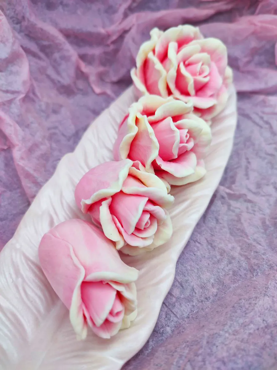 Силиконовые формы Розы Амазонка, 4 шт.