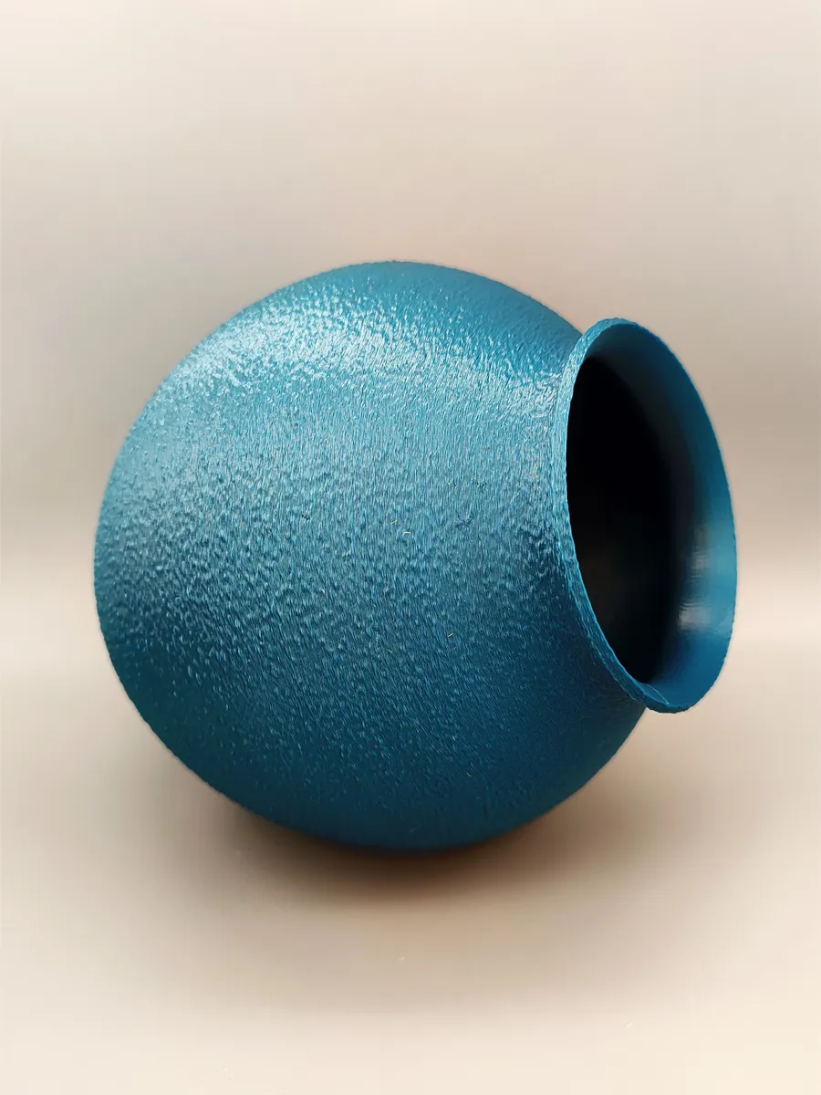 Ваза для цветов Сфера желаний Синий металлик