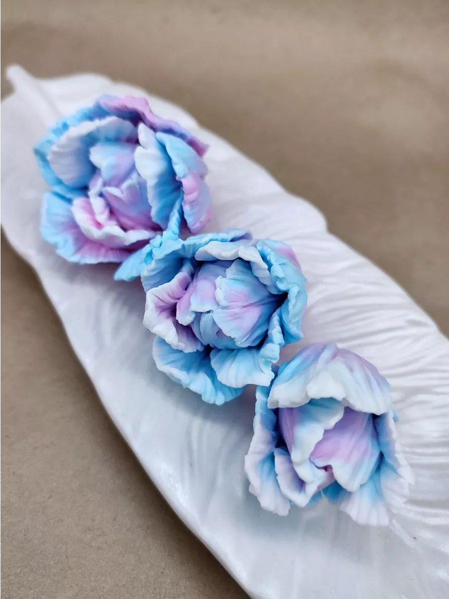 Силиконовая форма для мыла Тюльпаны Махровые