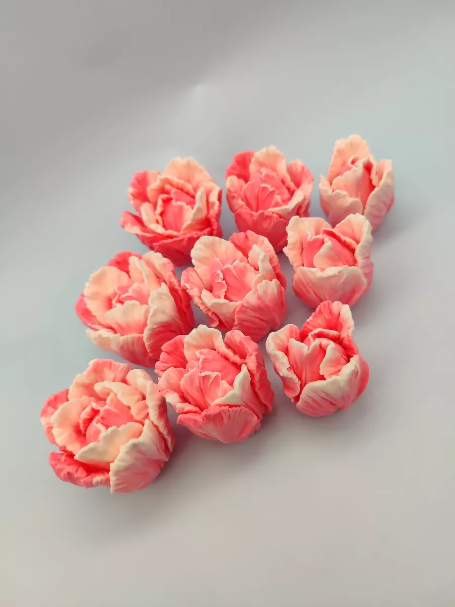 Силиконовая форма для мыла Тюльпаны Махровые