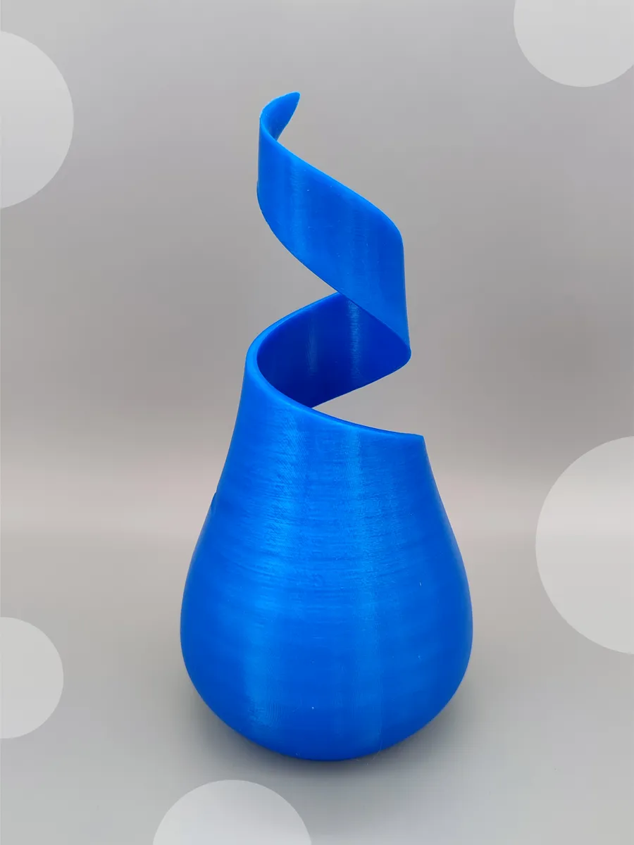 Интерьерная ваза Спираль Синяя