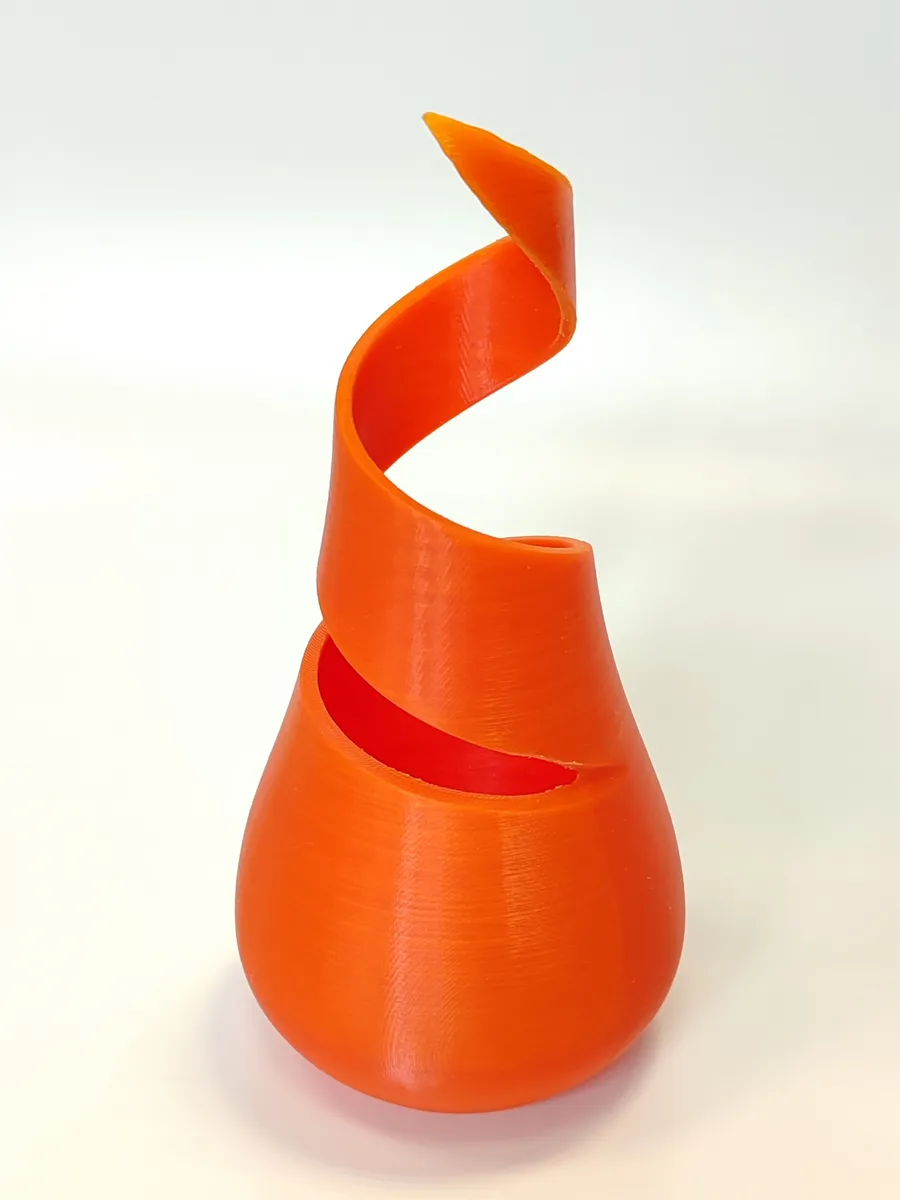 Интерьерная ваза Спираль Оранжевая