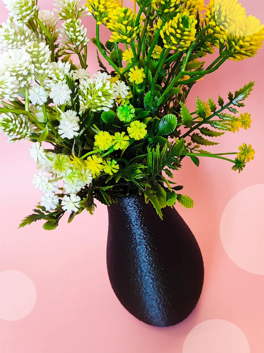 Интерьерная ваза Мармарис Чёрная