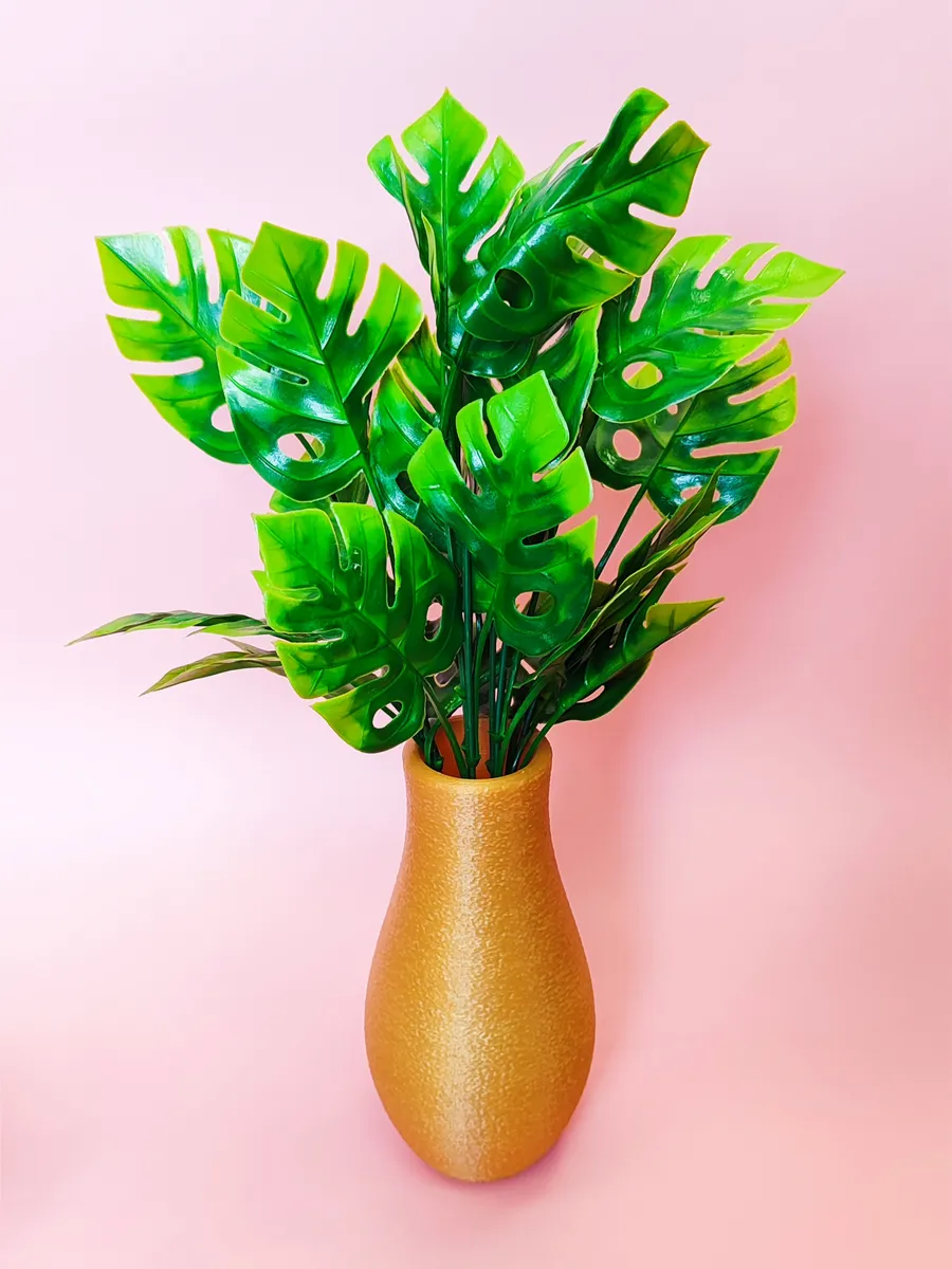 Интерьерная ваза Мармарис Золотистая