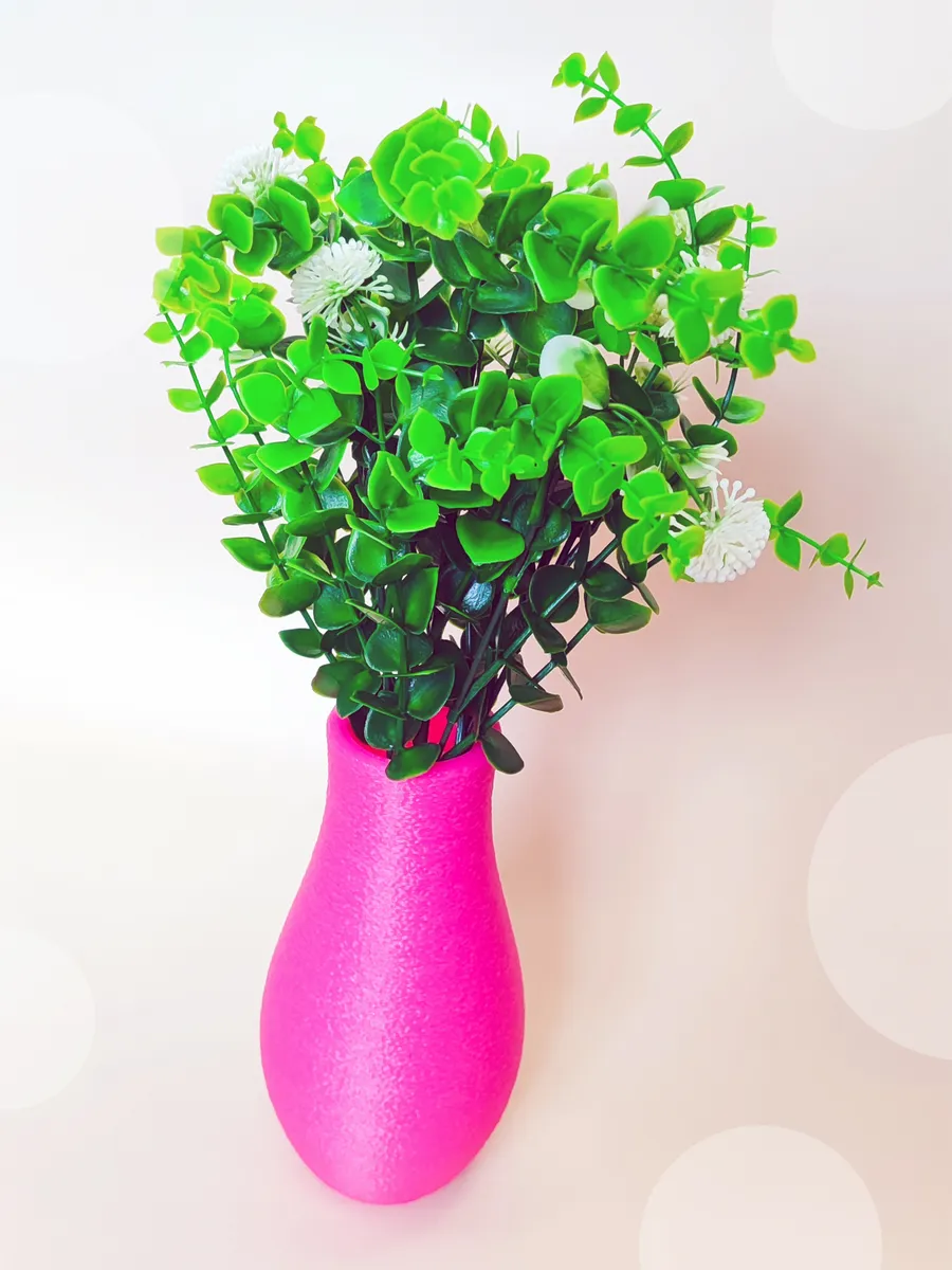 Интерьерная ваза Мармарис Розовый неон