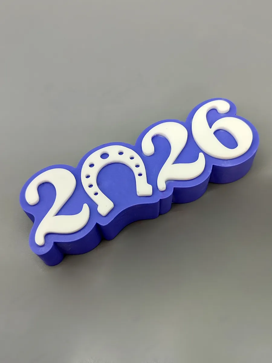 Силиконовая форма Топпер 2026 с подковой