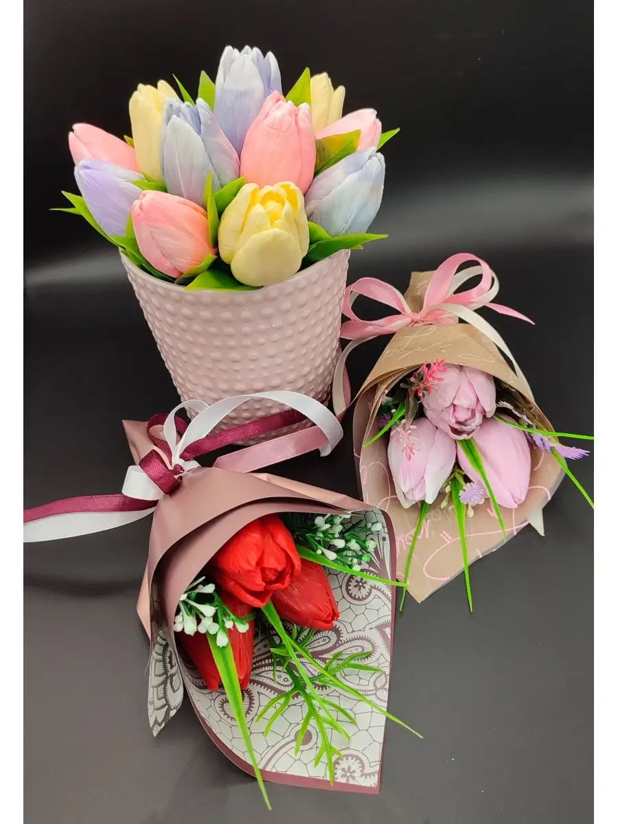 Силиконовая форма для мыла Тюльпаны Классические