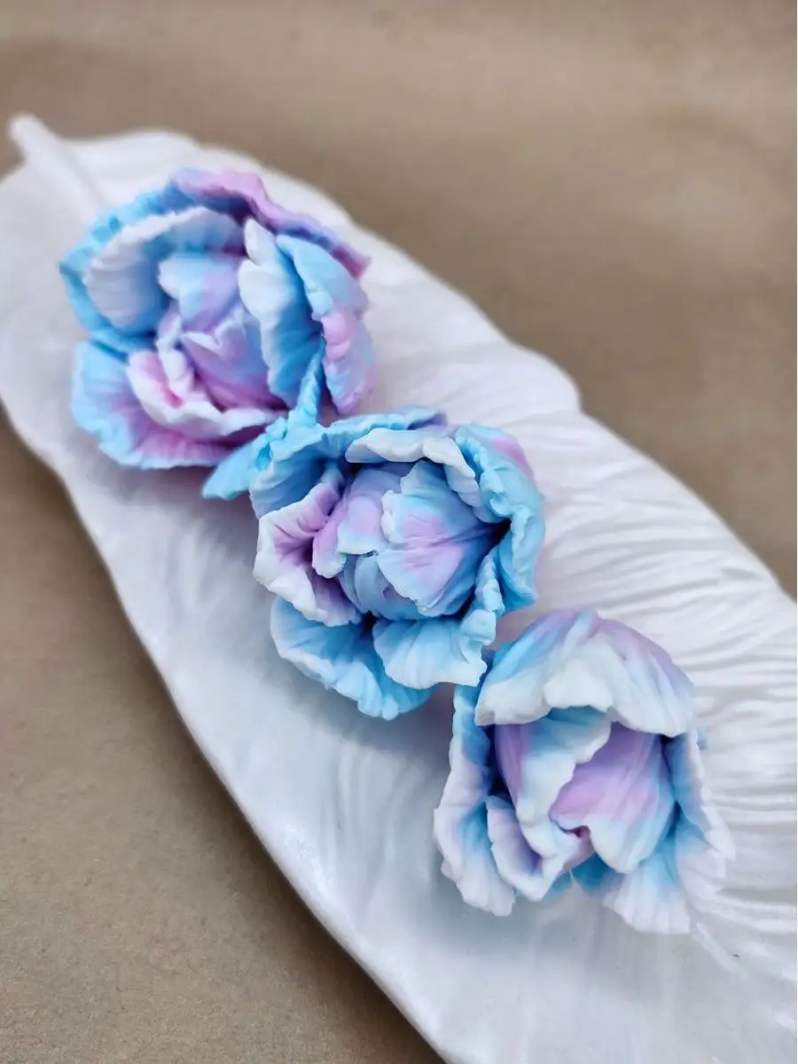 Силиконовая форма для мыла Тюльпаны Махровые