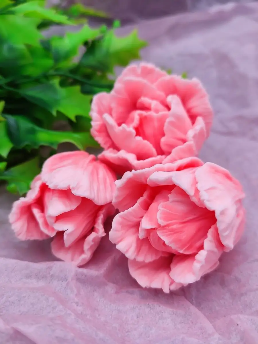 Силиконовая форма для мыла Тюльпаны Махровые