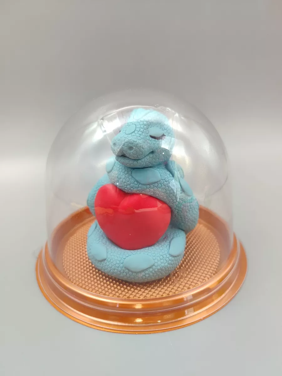 Силиконовая форма Змейка с сердечком