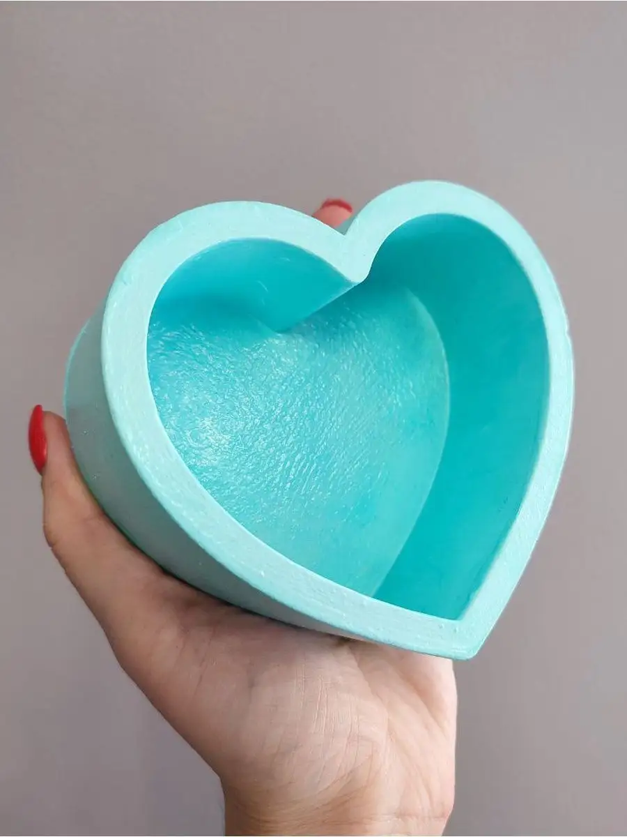 Силиконовая форма "Кашпо Сердце"