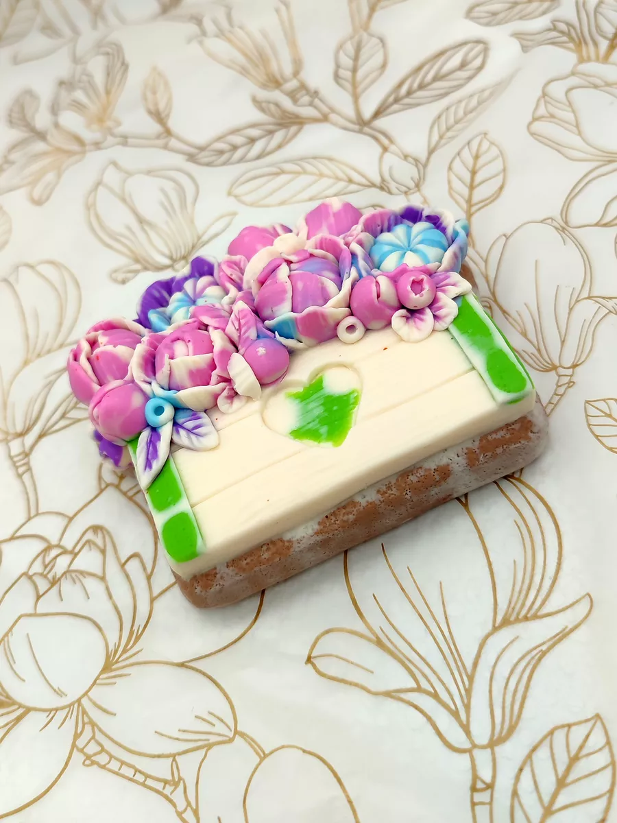 Силиконовая форма Ящик с пионами 2d