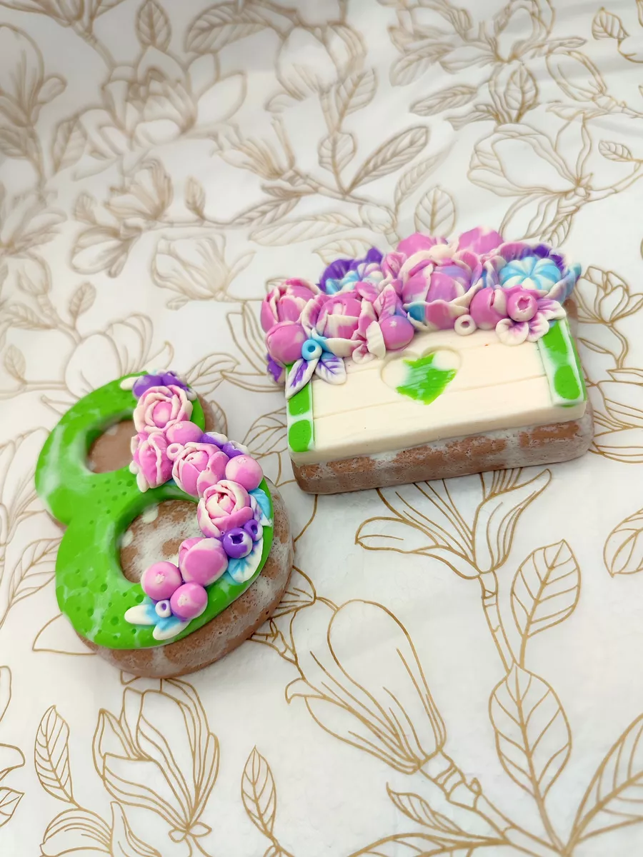 Силиконовые формы 8 Марта и Ящик с пионами 2d