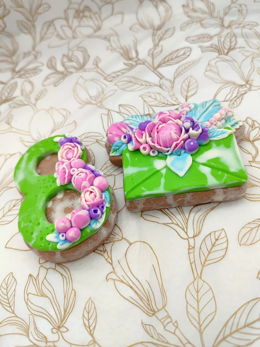 Силиконовые формы 8 Марта и Конверт с пионами 2d