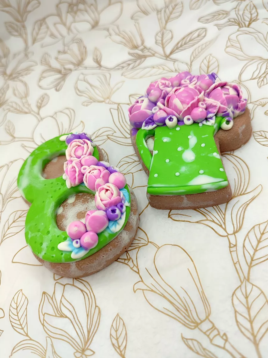 Силиконовые формы 8 Марта и Кувшин с пионами 2d