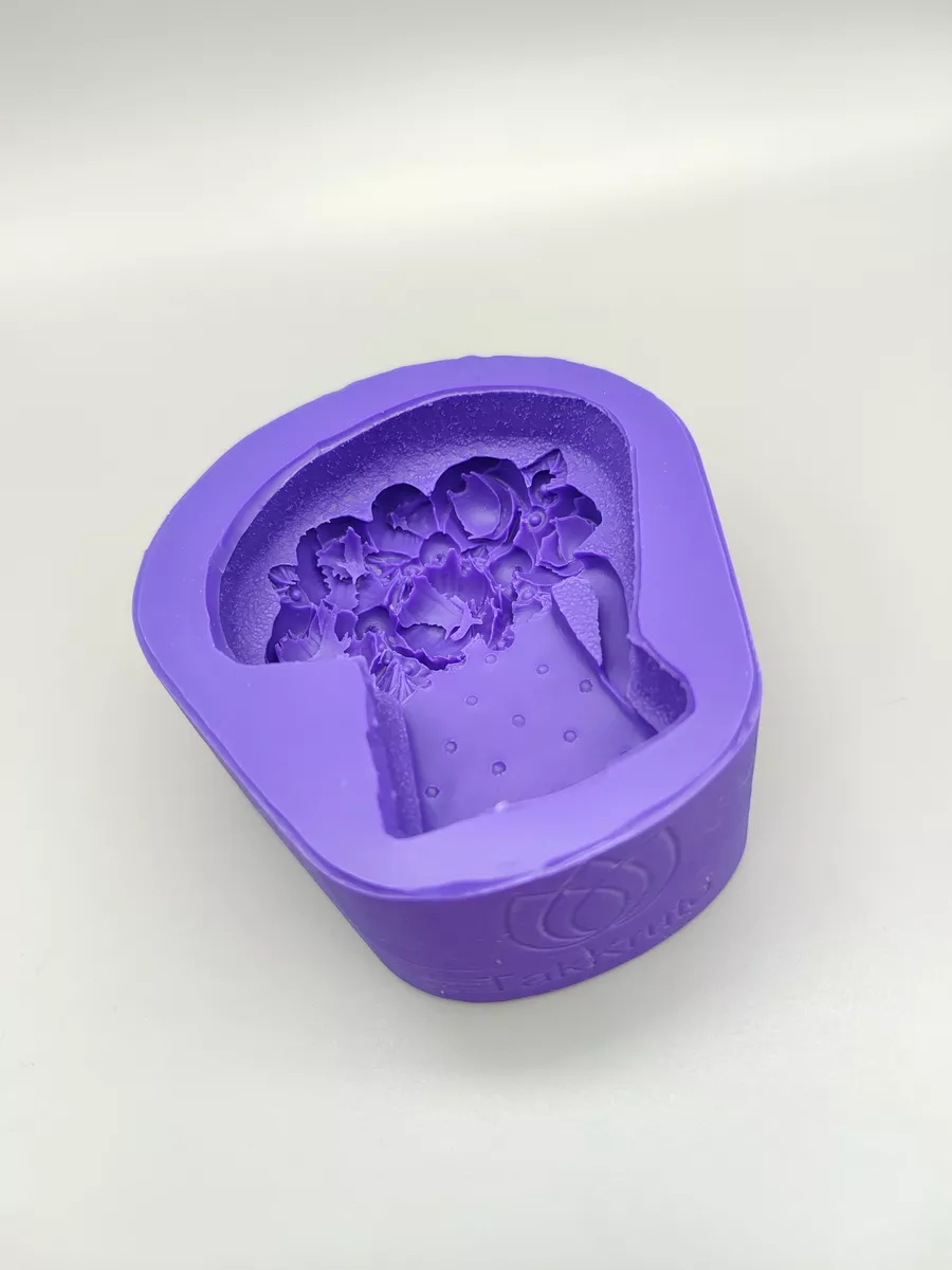 Силиконовая форма Кувшин с пионами 2d