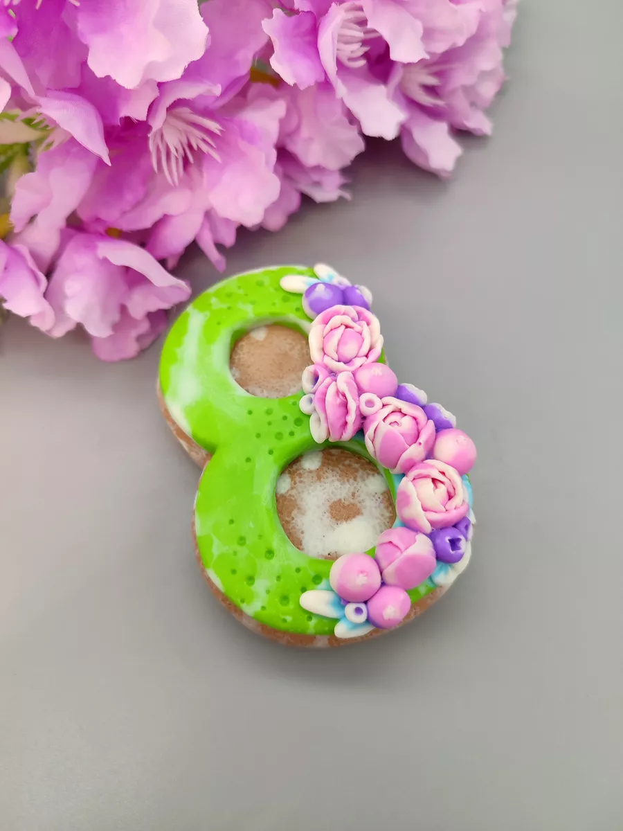 Силиконовая форма 8 с пионами 2d