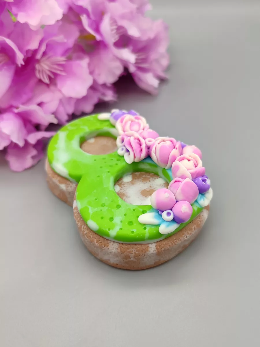 Силиконовая форма 8 с пионами 2d