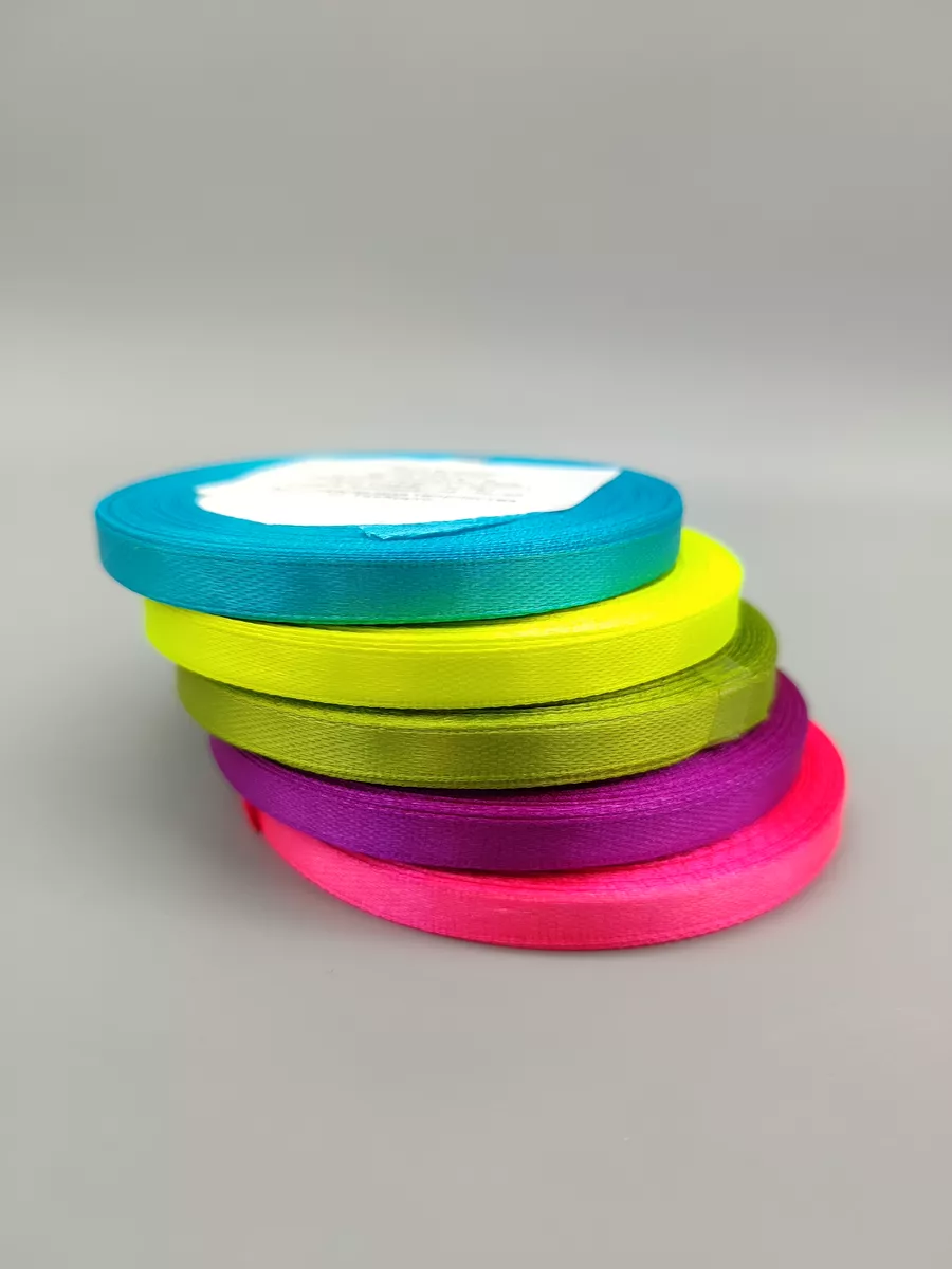 Набор атласных лент Яркий, 6 мм, 5 шт.