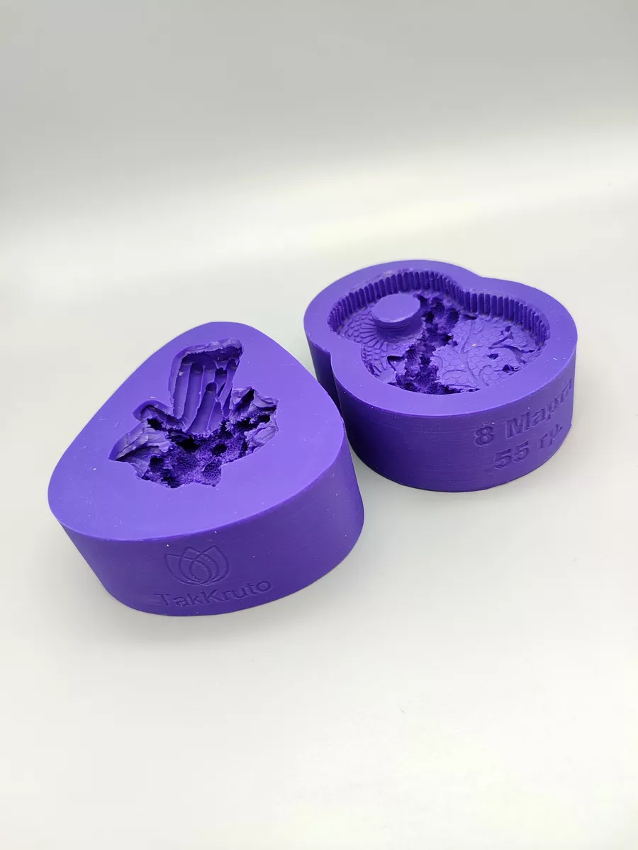 Силиконовая форма 8 и букет мимозы