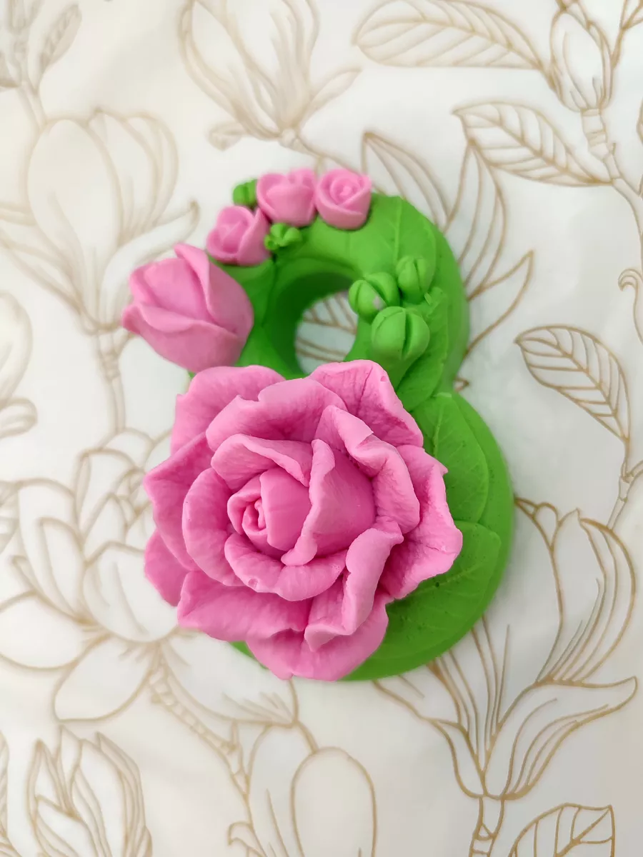 Силиконовая форма Восьмёрка с розами